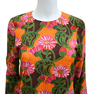 LA DOUBLE J. | Orange Gerber Floral Swing Dress