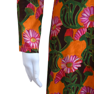 LA DOUBLE J. | Orange Gerber Floral Swing Dress