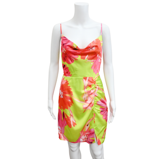 MILLY | Liliana Cosmos Chartreuse Multi Dress