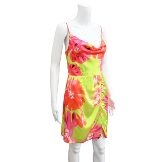 MILLY | Liliana Cosmos Chartreuse Multi Dress