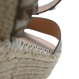 VALENTINO GARAVANI | Metallic Rockstud Espadrille Platforms
