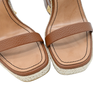 VALENTINO GARAVANI | Tan Roman Stud Espadrille Wedges