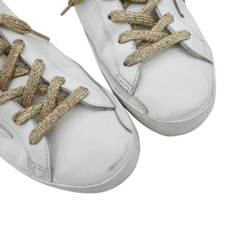 GOLDEN GOOSE | White Leather Super-Star Sneakers