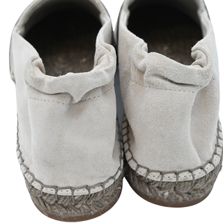 BRUNELLO CUCINELLI | Beige Canvas & Suede Ruched Monili Espadrilles