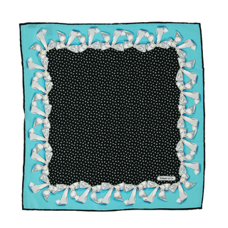 TIFFANY & CO | Ribbon Print Silk Scarf
