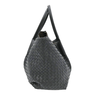 BOTTEGA VENETA | Black Intrecciato Pinacoteca Reversible Shoulder Bag