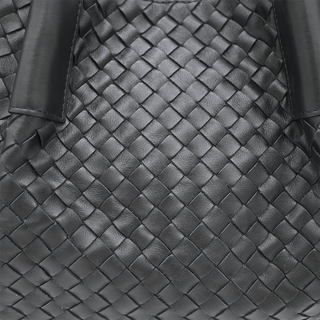 BOTTEGA VENETA | Black Intrecciato Pinacoteca Reversible Shoulder Bag