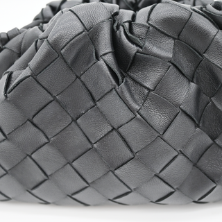 BOTTEGA VENETA | Black Intrecciato Mini Pouch Bag
