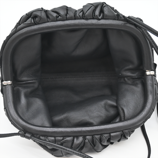 BOTTEGA VENETA | Black Intrecciato Mini Pouch Bag