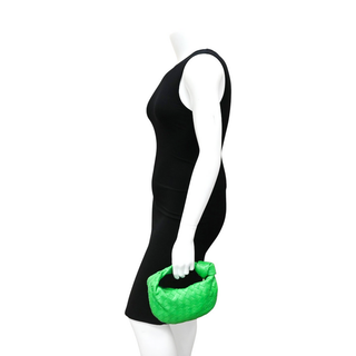 BOTTEGA VENETA | Green Intrecciato Leather Mini Jodie Bag