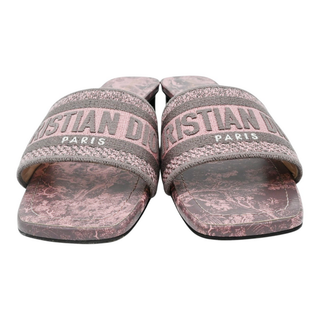 CHRISTIAN DIOR | Pink Toile de Jouy Voyage Dway Heeled Slides
