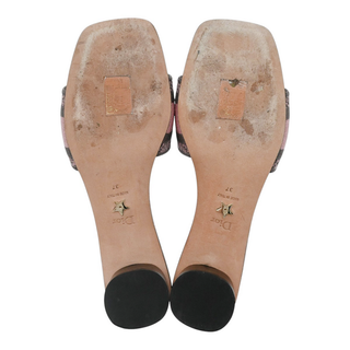 CHRISTIAN DIOR | Pink Toile de Jouy Voyage Dway Heeled Slides