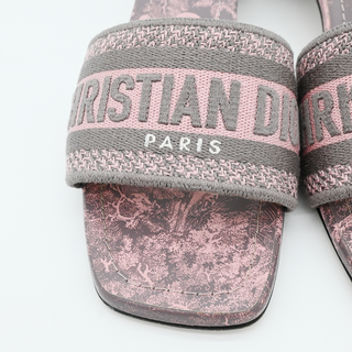 CHRISTIAN DIOR | Pink Toile de Jouy Voyage Dway Heeled Slides