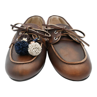 MIU MIU | Brown Leather Deck Shoes