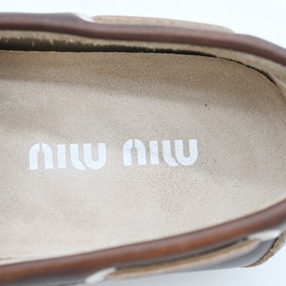 MIU MIU | Brown Leather Deck Shoes