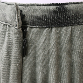 DIOR | Olive & Black Tie-Dye Pleated Midi Skirt