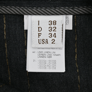 BRUNELLO CUCINELLI | Charcoal Gold Metallic Pinstriped Pants