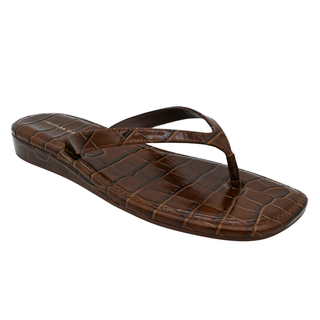 LOEFFLER RANDALL | Lina Croc-Embossed Thong Sandals