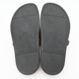FENDI | Feel Brown FF Fabric Slides