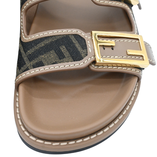 FENDI | Feel Brown FF Fabric Slides