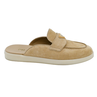 PRADA | Ecru Suede Mules