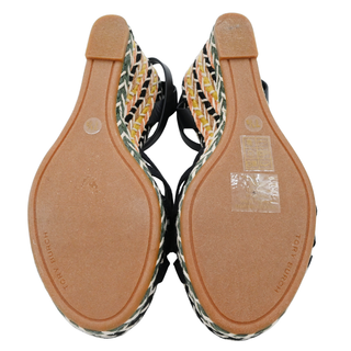 TORY BURCH | Navy & Multicolor Espadrille Wedges