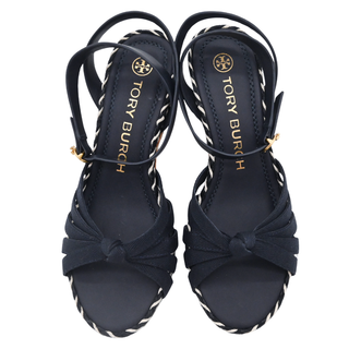 TORY BURCH | Navy & Multicolor Espadrille Wedges