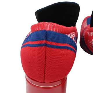 PRADA | Red & Blue Knit Logo-Print Heels