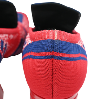 PRADA | Red & Blue Knit Logo-Print Heels