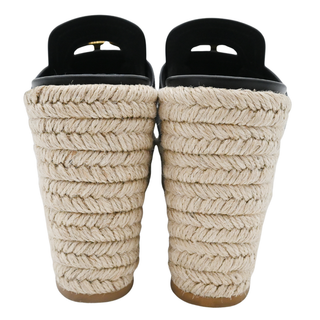 CHRISTIAN DIOR | 30 Montaigne Black Espadrille Wedges
