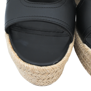 CHRISTIAN DIOR | 30 Montaigne Black Espadrille Wedges
