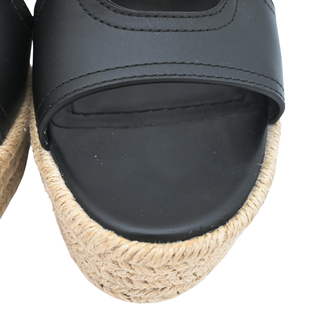 CHRISTIAN DIOR | 30 Montaigne Black Espadrille Wedges