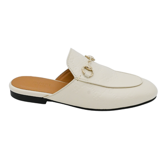 GUCCI | Ivory Princetown GG Embossed Leather Mules