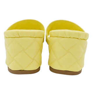 BOTTEGA VENETA | Yellow Leather Intrecciato Amy Mule Sandals