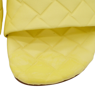 BOTTEGA VENETA | Yellow Leather Intrecciato Amy Mule Sandals