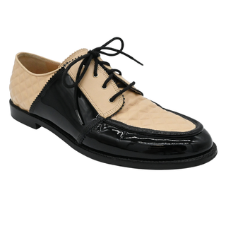 CHANEL | Patent & Quilted Leather Oxford Loafers