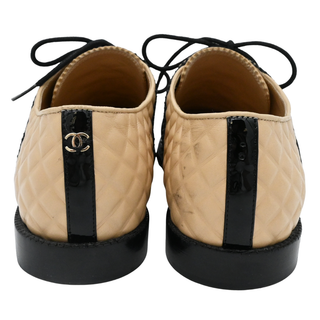 CHANEL | Patent & Quilted Leather Oxford Loafers