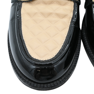 CHANEL | Patent & Quilted Leather Oxford Loafers