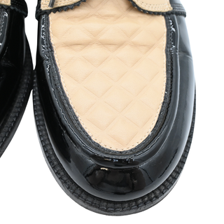 CHANEL | Patent & Quilted Leather Oxford Loafers