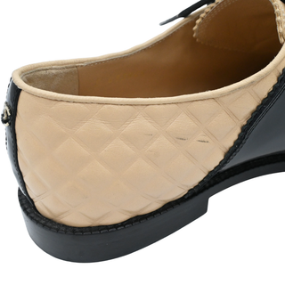 CHANEL | Patent & Quilted Leather Oxford Loafers