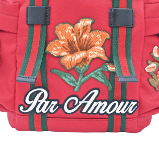 GUCCI | L’Aveugle Par Amour Red Canvas Backpack