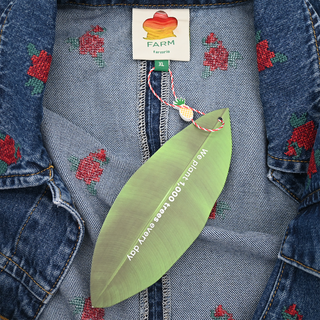 FARM RIO | Flower Embroidered Denim Shirt Jacket