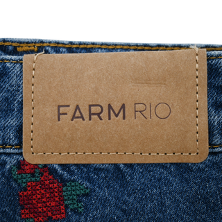 FARM RIO | Flower Embroidered Denim Jeans