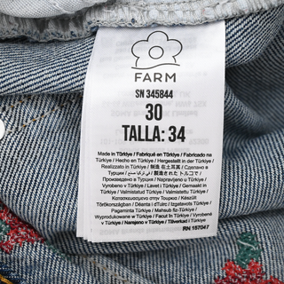 FARM RIO | Flower Embroidered Denim Jeans