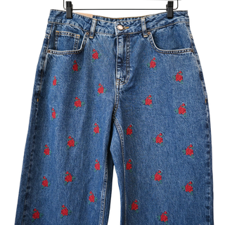 FARM RIO | Flower Embroidered Denim Jeans