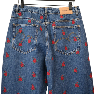 FARM RIO | Flower Embroidered Denim Jeans