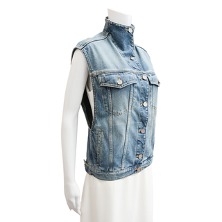 ALAIA | Bleu Vintage Faded Wash Denim Vest