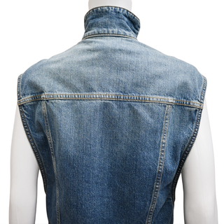 ALAIA | Bleu Vintage Faded Wash Denim Vest