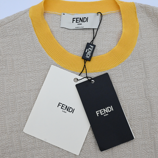 FENDI | Beige FF Jacquard Knit Sweater