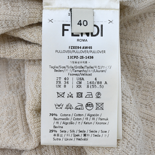 FENDI | Beige FF Jacquard Knit Sweater